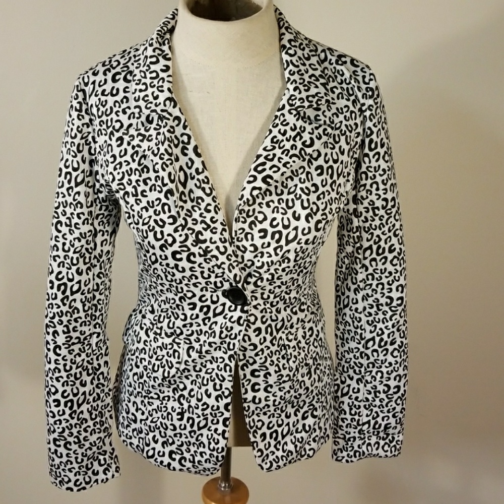 Black-and-white print jacket - S